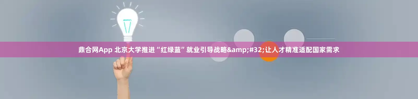 鼎合网App 北京大学推进“红绿蓝”就业引导战略&#32;让人才精准适配国家需求