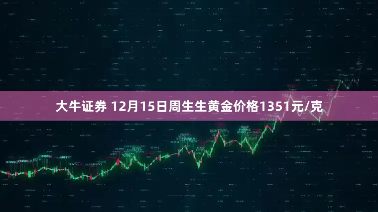 大牛证券 12月15日周生生黄金价格1351元/克